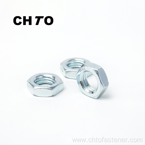 DIN 439 Grade 05 zinc plated hexagon nuts thin type